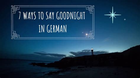 guten nacht bis morgen|good night in german language.